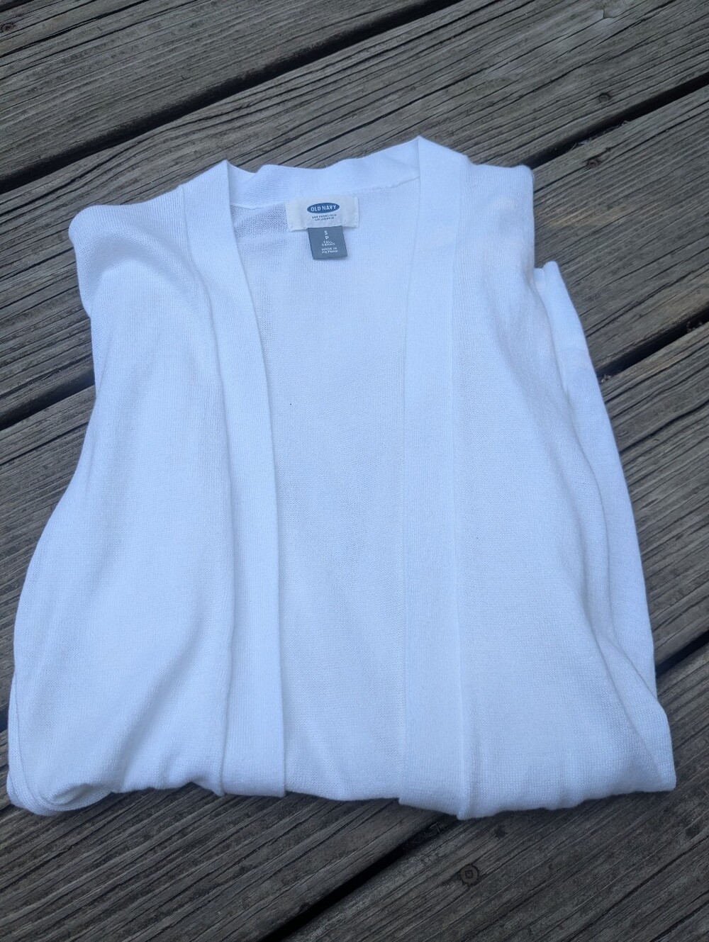 Old Navy Women's Cloud White Open-Front Lightweight Cardigan Size: SP